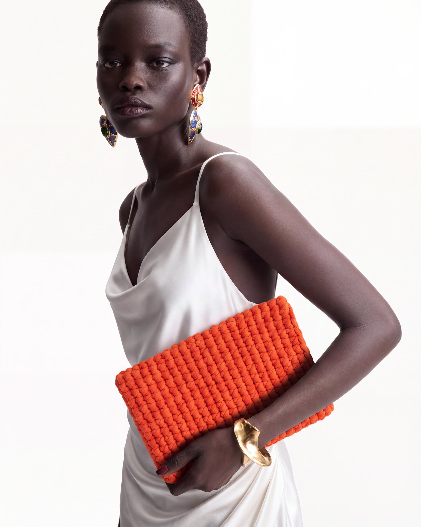 Mannequin portant la pochette ARMA orange