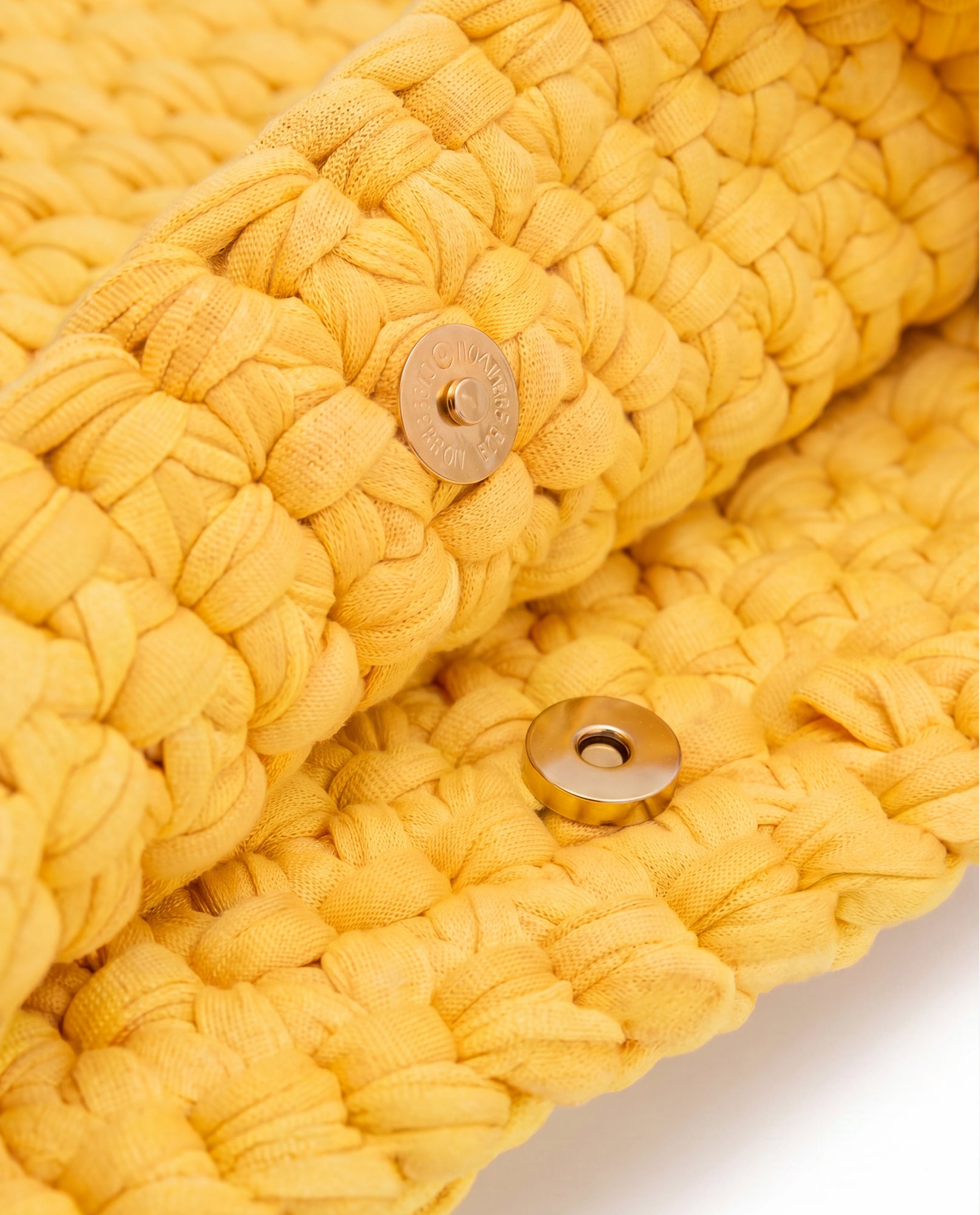 Gros plan sur la maille de coton crochetée